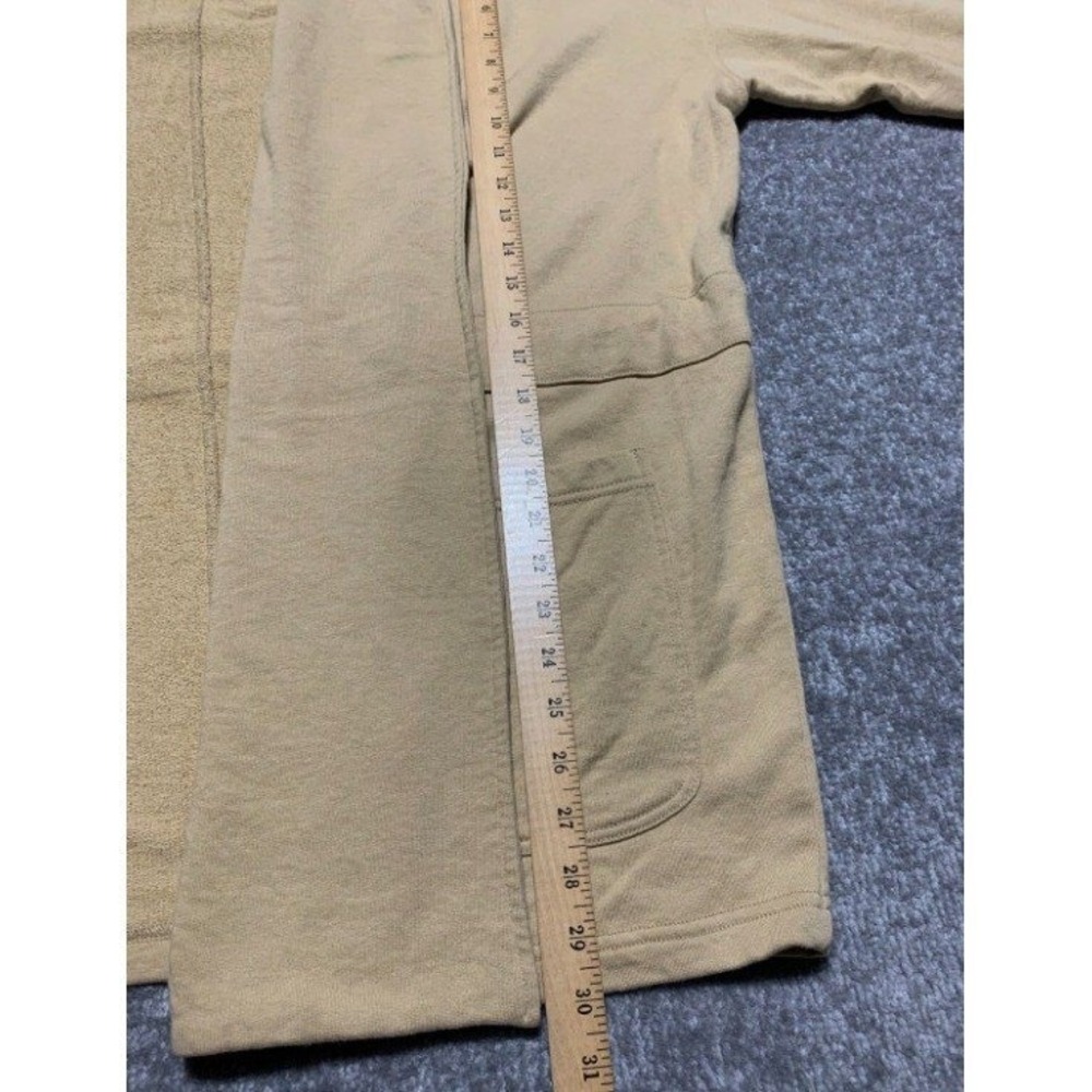 Knox Rose Womens XL Tan Drawstring Waist Open Front French Terry Cardigan Jacket - Picture 11 of 11